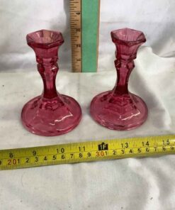 Cranberry Candle Holders