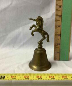 Brass hand bell 4 3/4" tall "unicorn"
