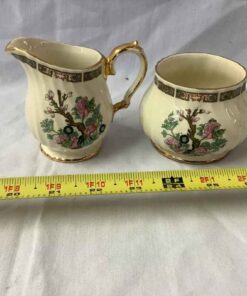 Sadler Cream & Sugar "Indian Tree", made in Staffordshire, England