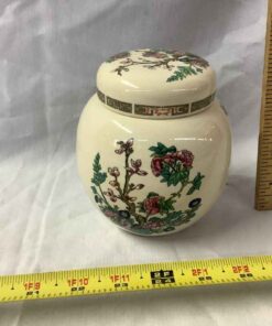 Sadler Tea caddy/Ginger jar- "Indian Tree" Made in Staffordshire, England