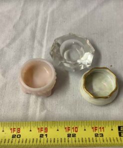 3 assorted glass/ china Salt Dishes