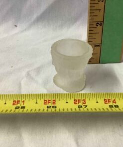 Toothpick Holder "3 faces"- frosted, Made by L.G. Wright & Co.