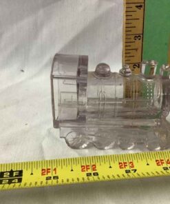 Vintage candy container- Glass Tram Locomotive - (circa 1930's)
