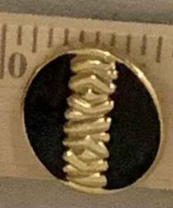 Black with Golden Stripe Clipon Earrings