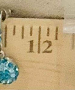 Sparkly Blue & White Earrings - Pierced