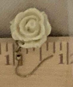 Ivory Look Flower Earrings - Pierced
