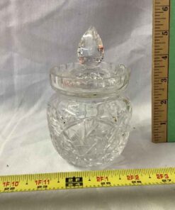 Very Heavy Condiment Jar c/w lid & spoon