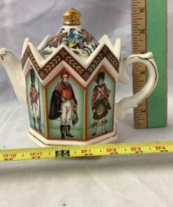 Sadler Tea Pot, "Battle of Waterloo" Staffordshire, England