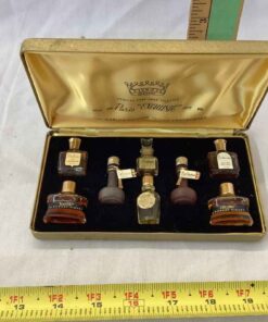 8 perfumes- Paris "Exquisite" in fitted box- all with some perfume