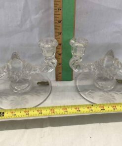 Cornflower Like Double Candelabra- Crystalware by Sherriff (2)