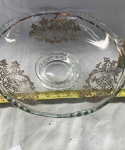Silver Overlay Bowl with Decorative Edge