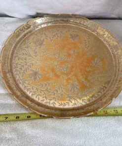 Jeanette Glass Flora Gold Platter