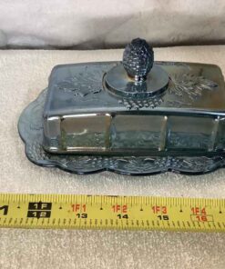 Indiana Glass Carnival Butter Dish - Harvest Grape