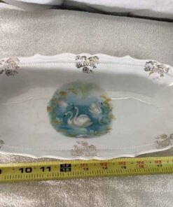 Celery Dish - 3 swans in the water