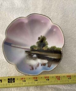 Noritake (Matsumora) Candy Dish - swan on lake