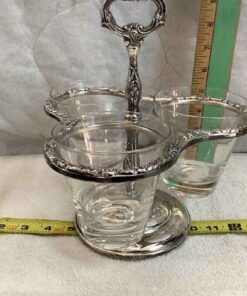 Sheridan Silver Co. Condiment Caddy with 3 Bowls