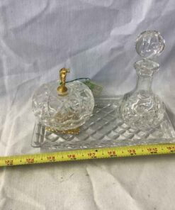 Pressed Glass Dresser Set made in Ireland