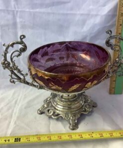 Antique Wurtenberg Metalware with Amethyst Bowl