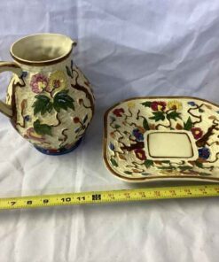 Indian Tree Pitcher and Plate