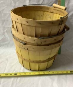 3- 1/4 wooden bushel baskets with handles