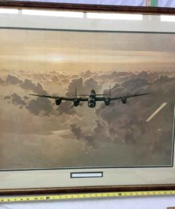 Framed artwork "Outbound Lancaster Crossing The East Coast"