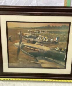 Framed Artwork 29" x 25" "Fighter Planes"
