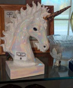 Ceramic unicorn bust