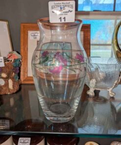 Vase With Floral and gold overlay