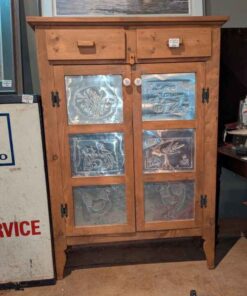 Antique Style Pie Safe with punched tin panels