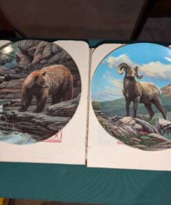 The Cinnamon Bear and the Bighorn Sheep Collector plates