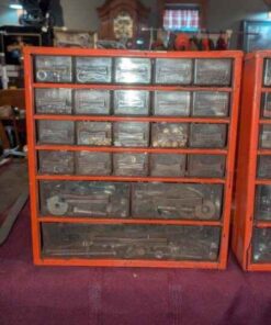 Compartment organizer and hardware contents