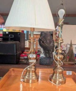 Pair of Brass finish Table lamps