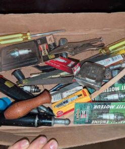 Spark plugs, screwdrivers, Measure tape