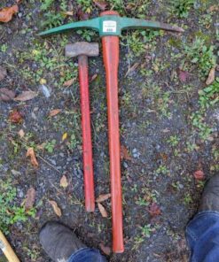 Pick axe and sledge hammer