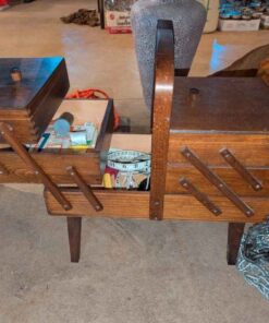 Folding Sewing cabinet and sewing notions