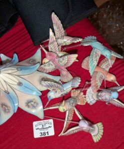 Blooming Lily Hummingbird Porcelain mobile