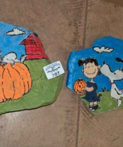 Painted Peanuts character rocks