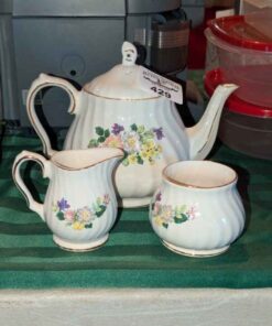 Sadler; Windsor Pattern Teapot, Cream and sugar