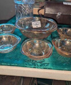 40's-50's Amber Depression Glass Bowl Set