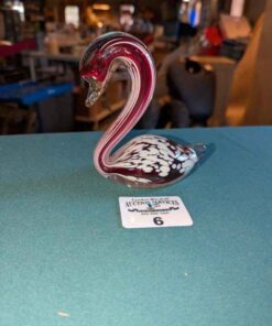 Decorative Swan art glass paper weight