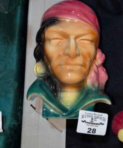 Royal Copley pirate head Wall Pocket