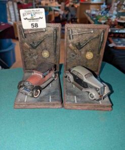Vintage car book ends