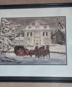 Walter Campbel "Sleigh ride" Framed & Signed print