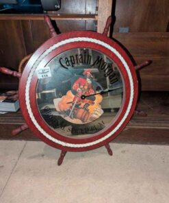 Captain Morgan Spiced Rum Ship's wheel Bar mirror