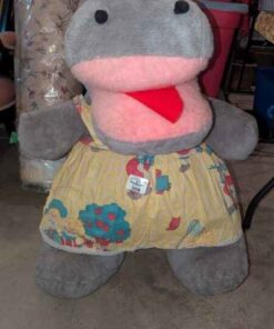 Vintage Plush Hippopotamus toy