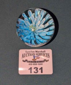 Art glass floral paperweight
