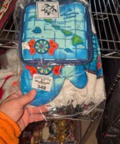 Hawaiian Islands pot warmer, kitchen towel and oven mitt set