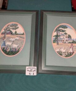 Catherine Munns "Tending the Flock" & "Gentle Reminder" Framed prints