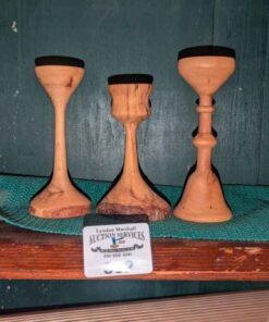 Wooden candle stick holders