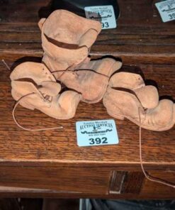 Wood carved boots